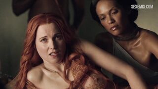 Escena de sexo de pie de Lucy Lawless en Spartacus