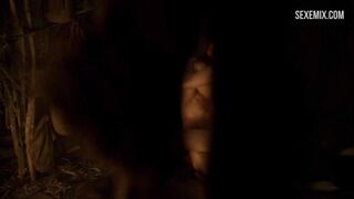 Escena de sexo de Erin Cummings Posición sexual de loto en Spartacus