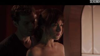 Dakota Johnson жесткая порка задницы, сцена из Пятьдесят оттенков серого