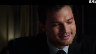 Dakota Johnson takes off panties in a restaurant - Fifty Shades Darker