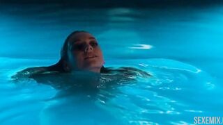 Ester Exposito Underwear, White panties and bra, scene in Elite