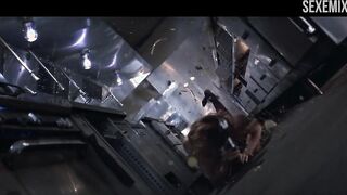 Bridget Fonda demonstrating the body in underwear, scene in Point of No Return (1993)