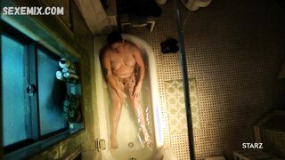 Ser Anzoategui show naked natural boobs and hairy pussy, scene in Vida (2018)