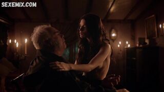 Hot Janet Montgomery, sexy scene in Salem s01e01 2014