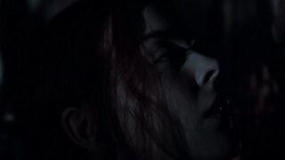 Azure Parsons doggystyled on the stairs, scene in Salem 2014