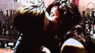 Idina Menzel'in çıplak göğüsleri, Just a Kiss 2002 sahnesi