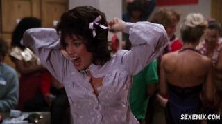 Monique Gabrielle breasts, scene in Night Shift (1982)