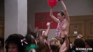 Monique Gabrielle breasts, scene in Night Shift (1982)