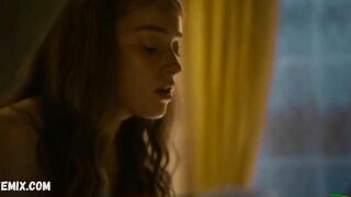 Phoebe Dynevor nue, scène dans Bridgerton 2020