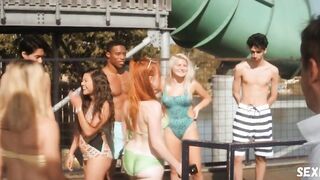 Lanisa Dawn, Brittany Drisdelle, Madeline Harvey, Samantha Hodhod sexy, scene in Aquaslash (2019)