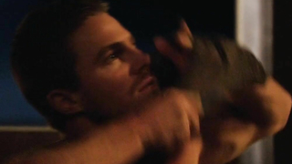 Nude video with Emily Bett Rickards sexy , scene from Arrow s03e20 (2015)