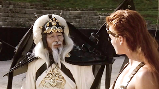 Обнаженные знаменитости - Бриджит Нильсен секси - Рыжая Соня (1985)