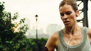Hilary Swank breasts, scene in The Resident (2011)