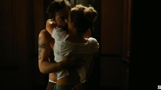 Hilary Swank breasts, scene in The Resident (2011)