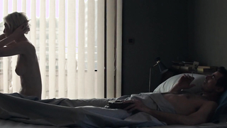 Elizabeth Debicki Cleavage, scene in The Burnt Orange Heresy (2019)