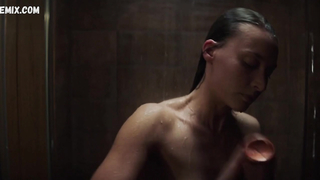 Josefin Asplund nuda sotto la doccia, scena in Sanctuary s01e03e06 (2019)