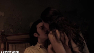 Josephine Japy is flashing breasts during sex, scene in Eugenie Grandet (2021)