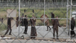 Nude video with Lauren Cohan scene from The Walking Dead s03e13 (2013)