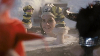 Nude video with Felicity Jones scene from Chalet Girl (2011)