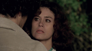 Nude video with Corinne Clery scene from Autostop rosso sangue (1977)