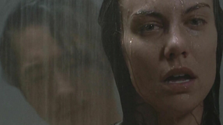 Nude video with Lauren Cohan , scene from The Walking Dead s06e15 (2016)