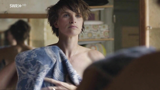 Nude video with Lena Lauzemis and Vicky Krieps , scene from M wie Martha (2015)