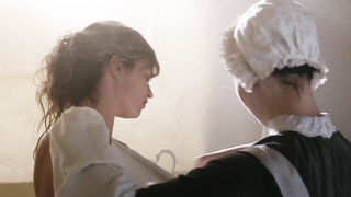 Nude video with Lily James and Tuppence Middleton , scene from War and Peace s01e01 (2016)