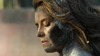 Nude video with Lucy Lawless , scene from Ash vs Evil Dead s01e07 (2015)