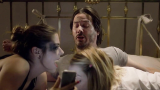 Nude video with Ana de Armas nude, Lorenza Izzo nude , scene from Knock Knock (2015)